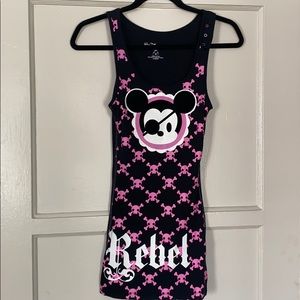 SOLD-Pirate Mickey Mouse Rib Knit Tank Top